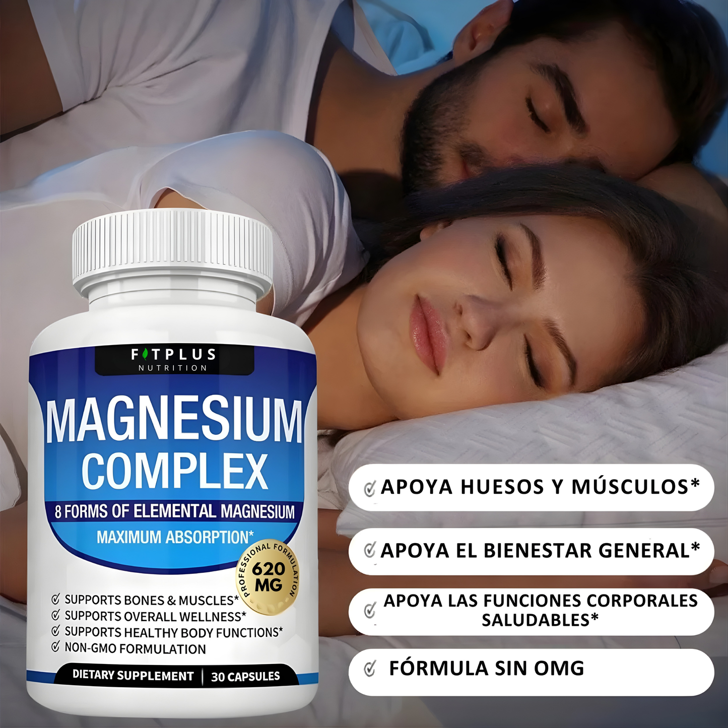 Magnesium 8 en 1 Complex: Energía, Relajación y Bienestar en una Cápsula
