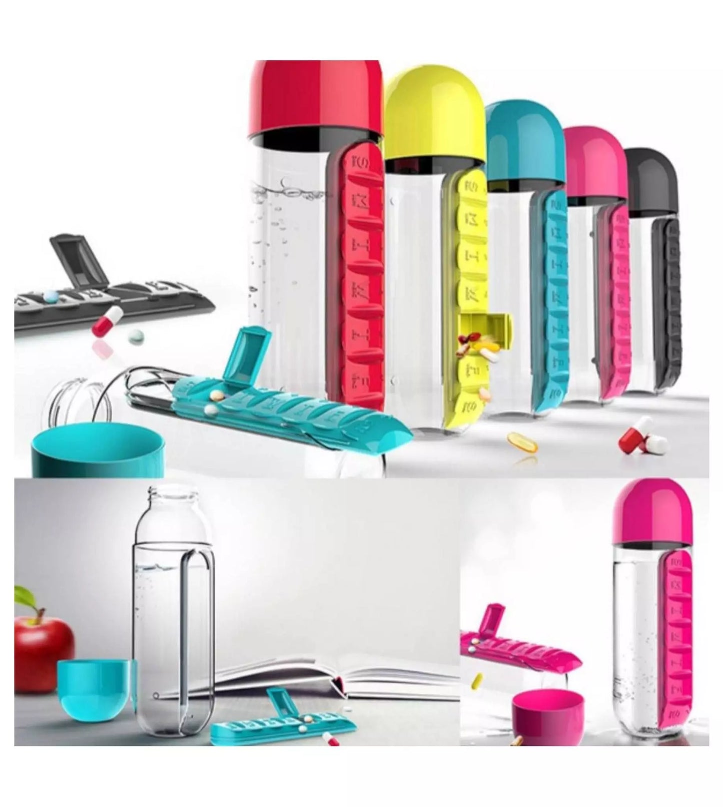 MedBottle: Practicidad y Salud, Todo en una Botella con Organizador