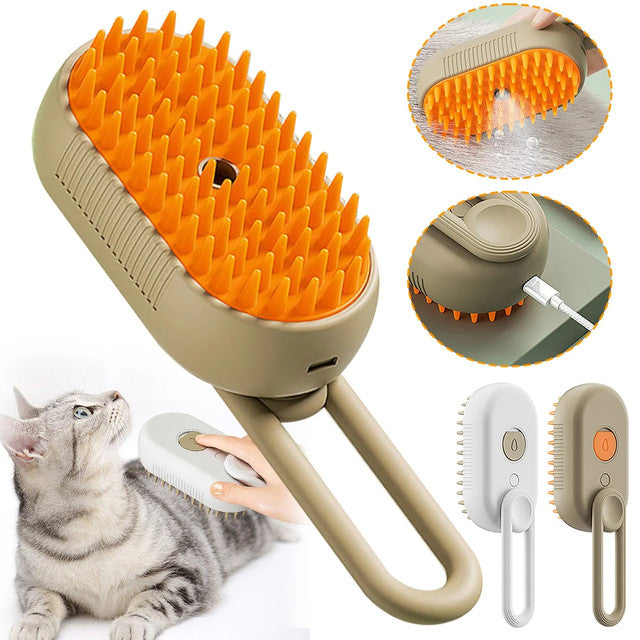 Cepillo A Vapor Para Mascota 3 En 1