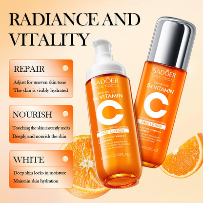 Loción facial 5x Vitamina C SADOER – Hidratante, reparadora e iluminadora