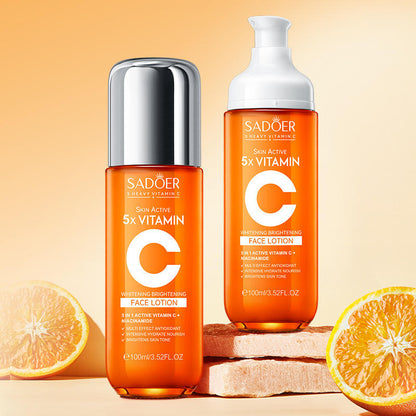 Loción facial 5x Vitamina C SADOER – Hidratante, reparadora e iluminadora