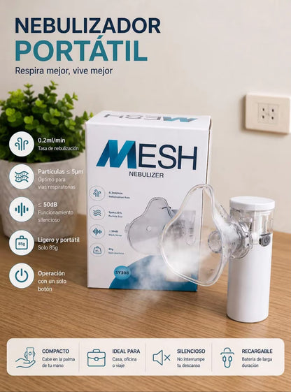 🌬️ MESH™ Nebulizador Portátil — Respira mejor, estés donde estés