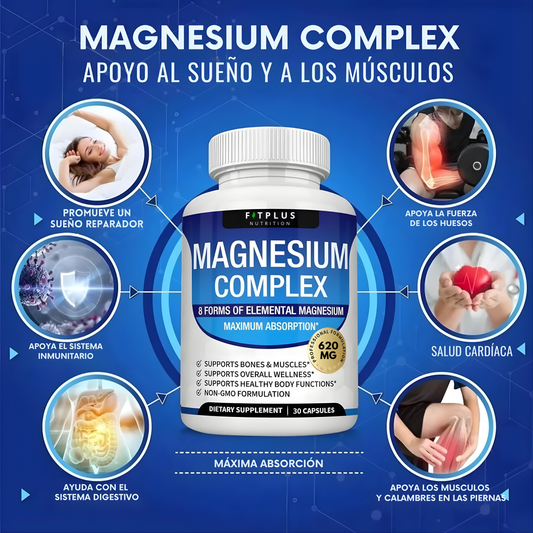 Magnesium 8 en 1 Complex: Energía, Relajación y Bienestar en una Cápsula