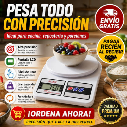 Báscula Digital de Cocina SF-400