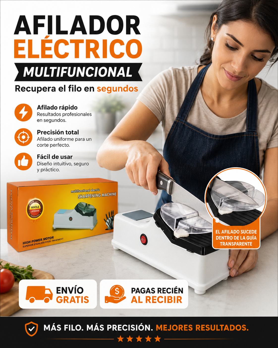 Afilador eléctrico multifuncional