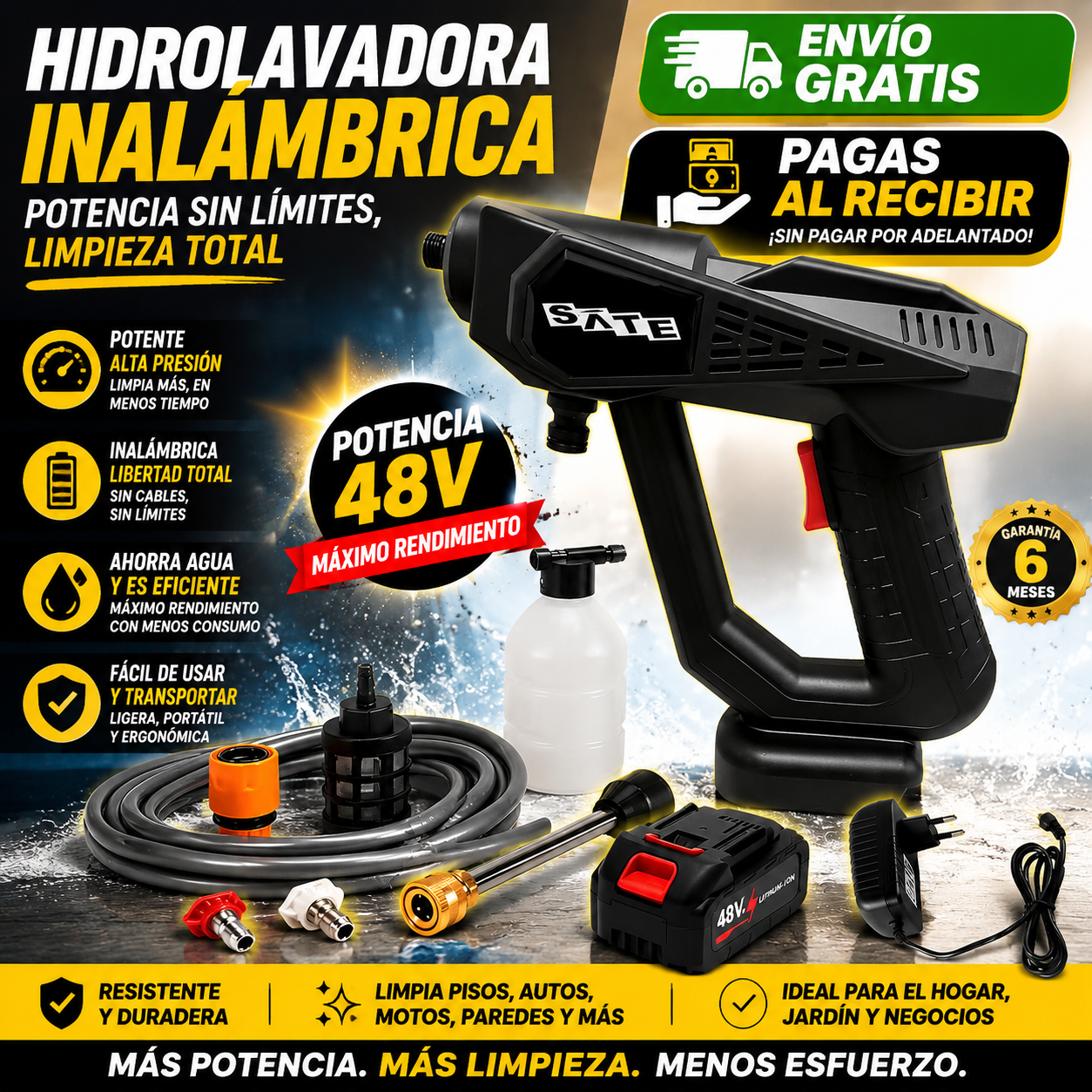 Hidrolavadora inalámbrica SATE