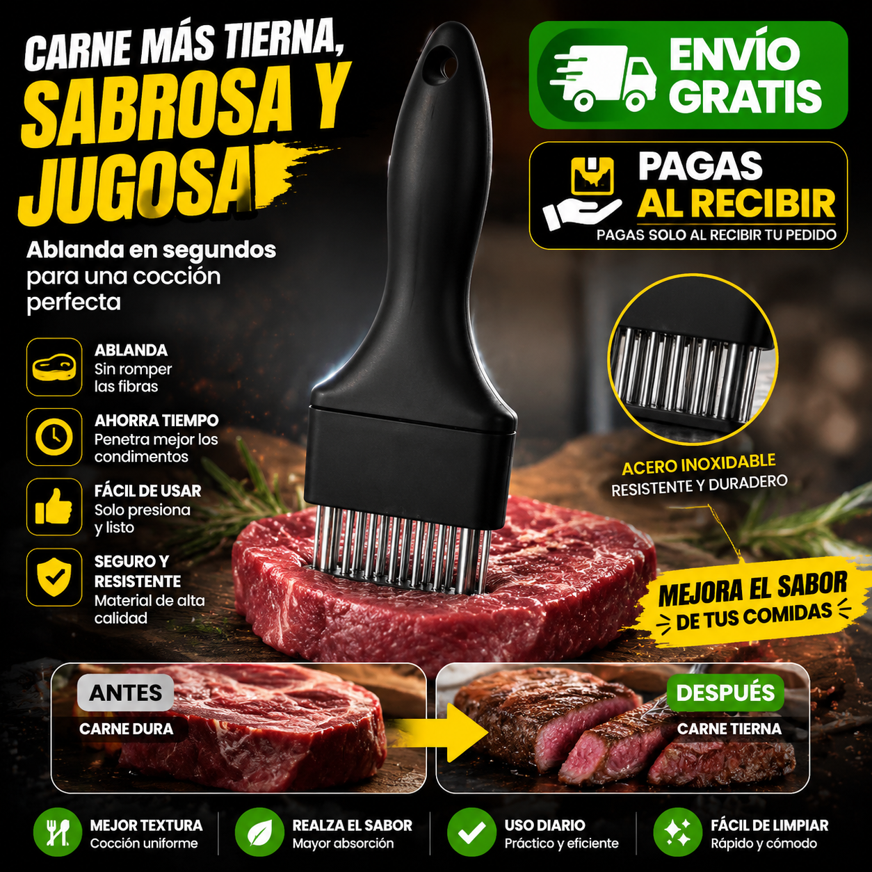 Ablandador de carne (meat tenderizer)