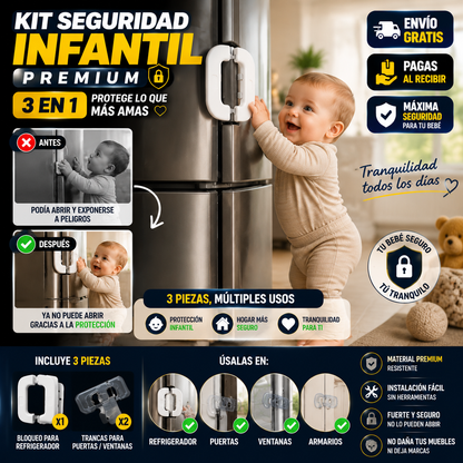 Kit Seguridad Infantil Premium 3 en 1