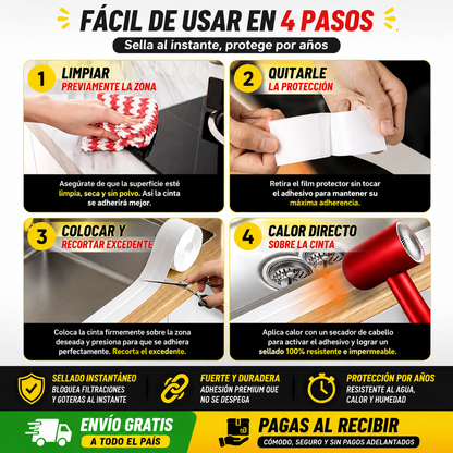 AquaShield Pro — Cinta Selladora Impermeable Antimoho ( 5 cm x 5 metros )