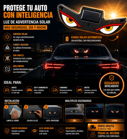 Demon Eyes Solar LED 🚗🔥