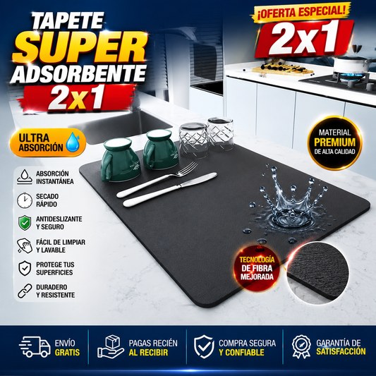 Tapete Super Absorbente – Cocina limpia y seca al instante
