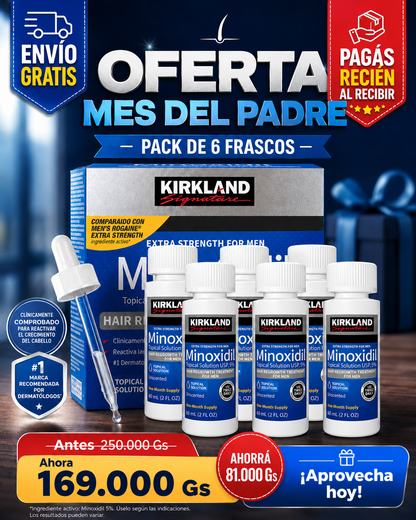 Kirkland Minoxidil 5% - Pack 6 en 1