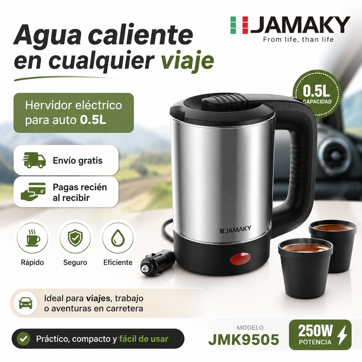 Hervidor Portátil para Auto