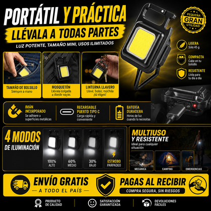 Llavero Linterna MULTIFUNCION