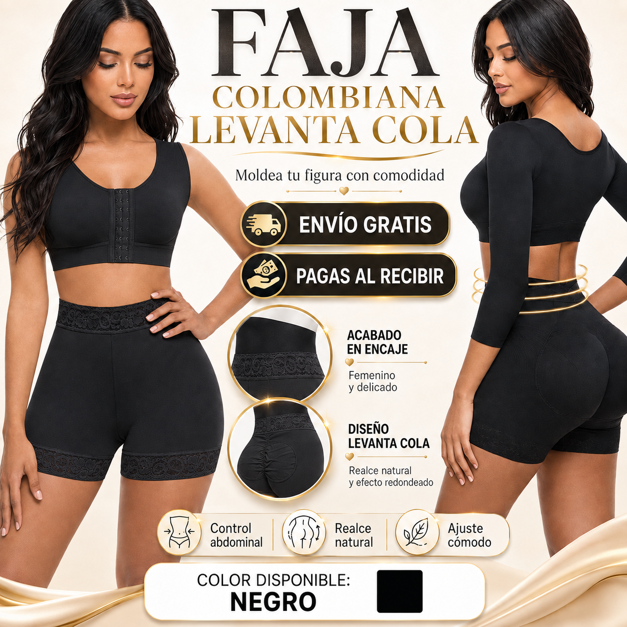 🖤 FAJA COLOMBIANA LEVANTA COLA