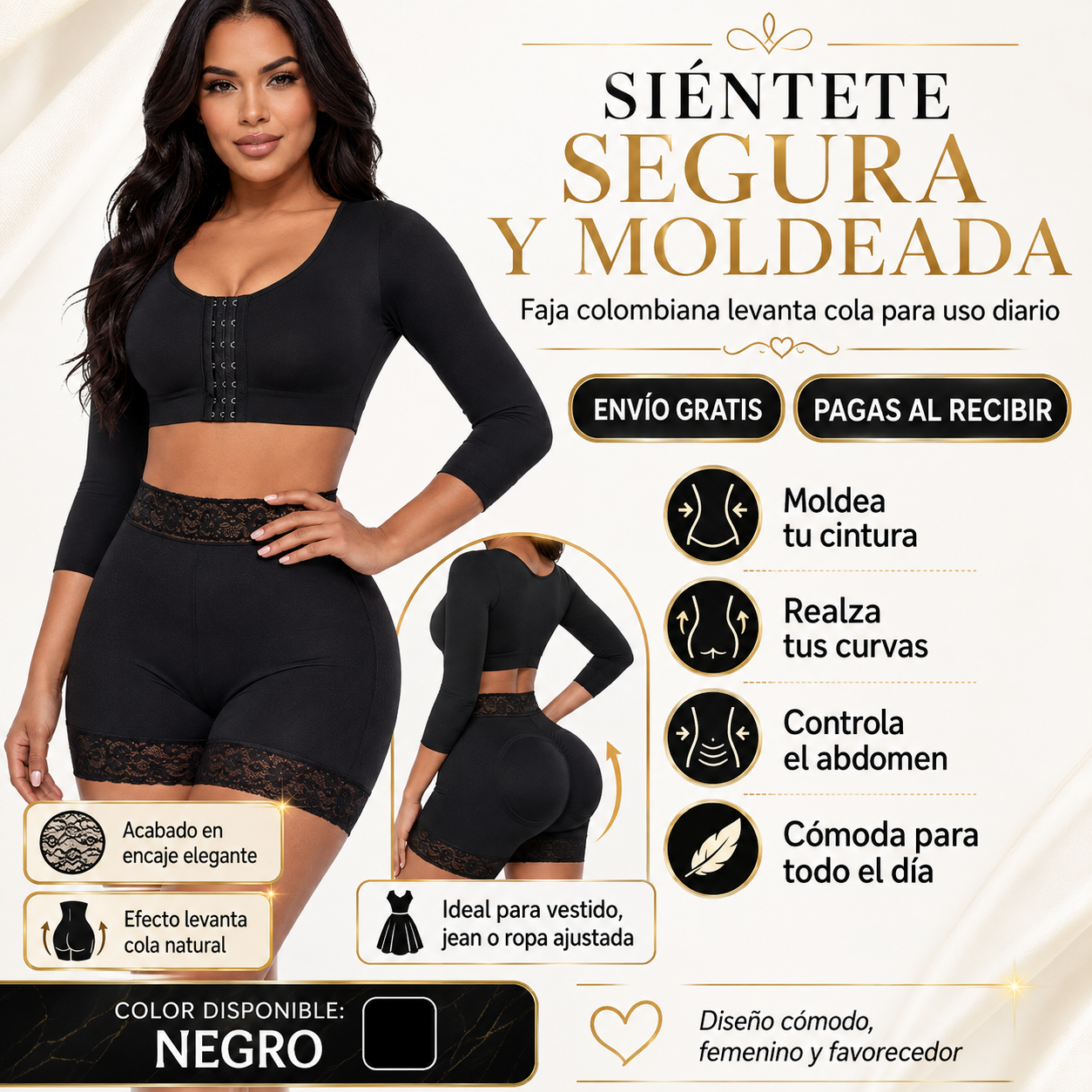 🖤 FAJA COLOMBIANA LEVANTA COLA