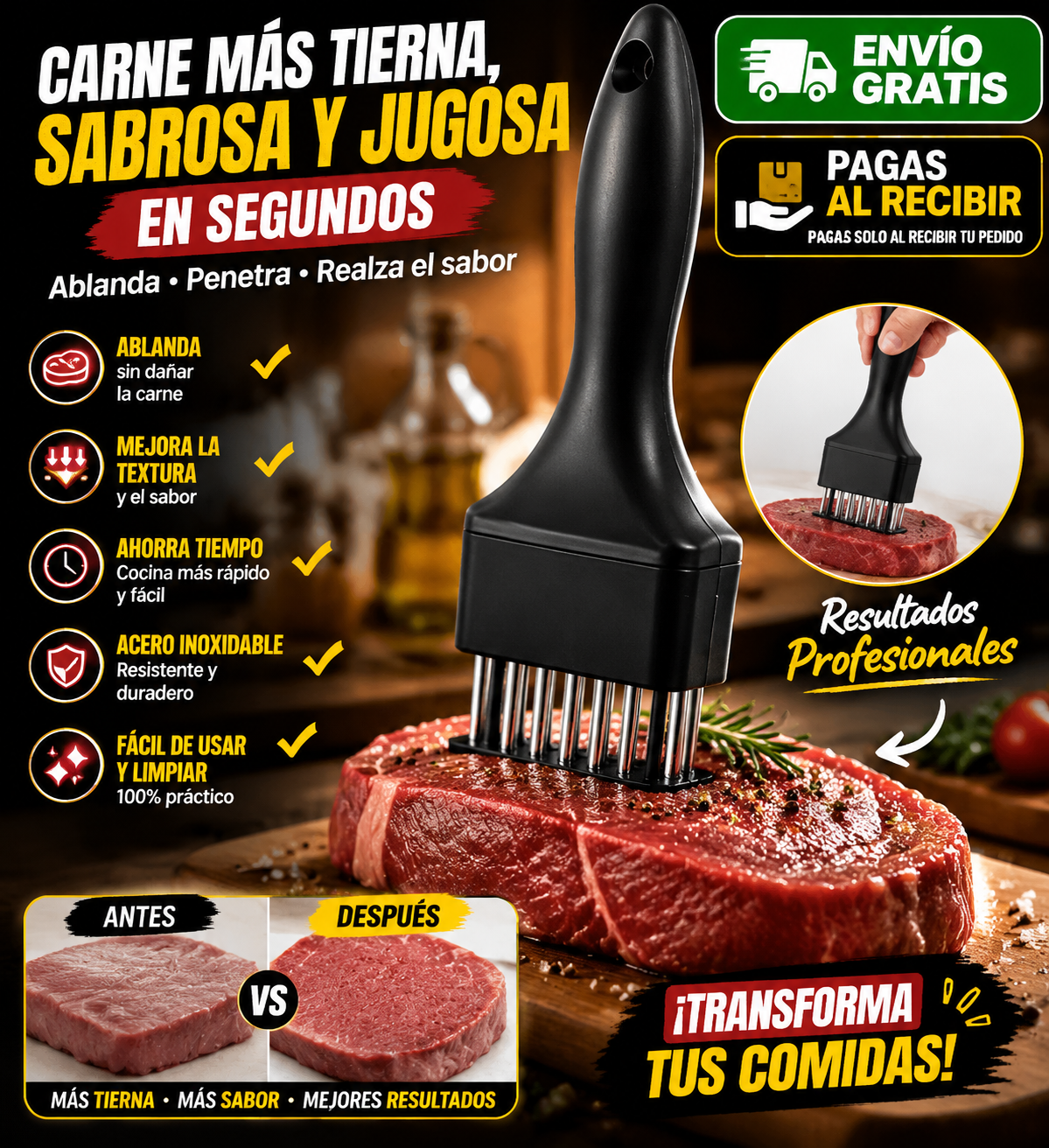 Ablandador de carne (meat tenderizer)