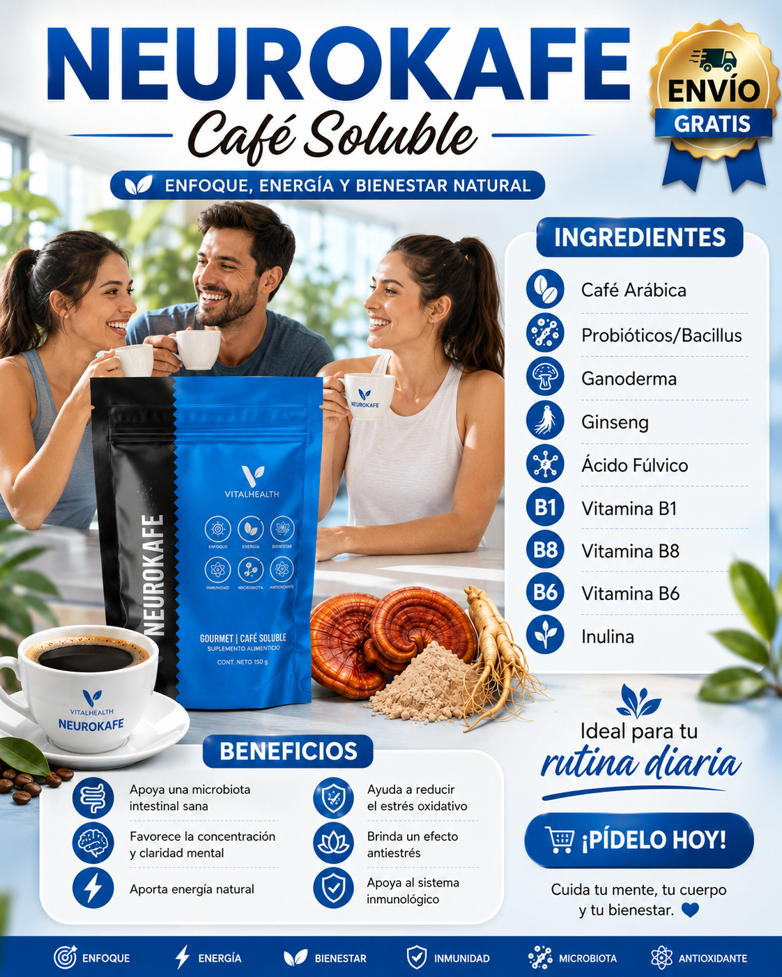 NEUROKAFE – Café Funcional para Enfoque y Digestión