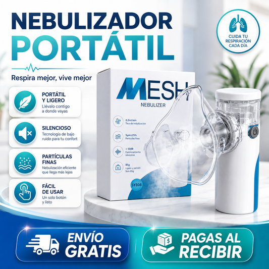 🌬️ MESH™ Nebulizador Portátil — Respira mejor, estés donde estés