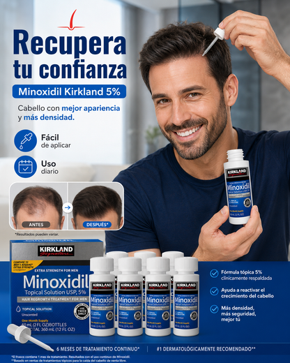 Kirkland Minoxidil 5% - Pack 6 en 1