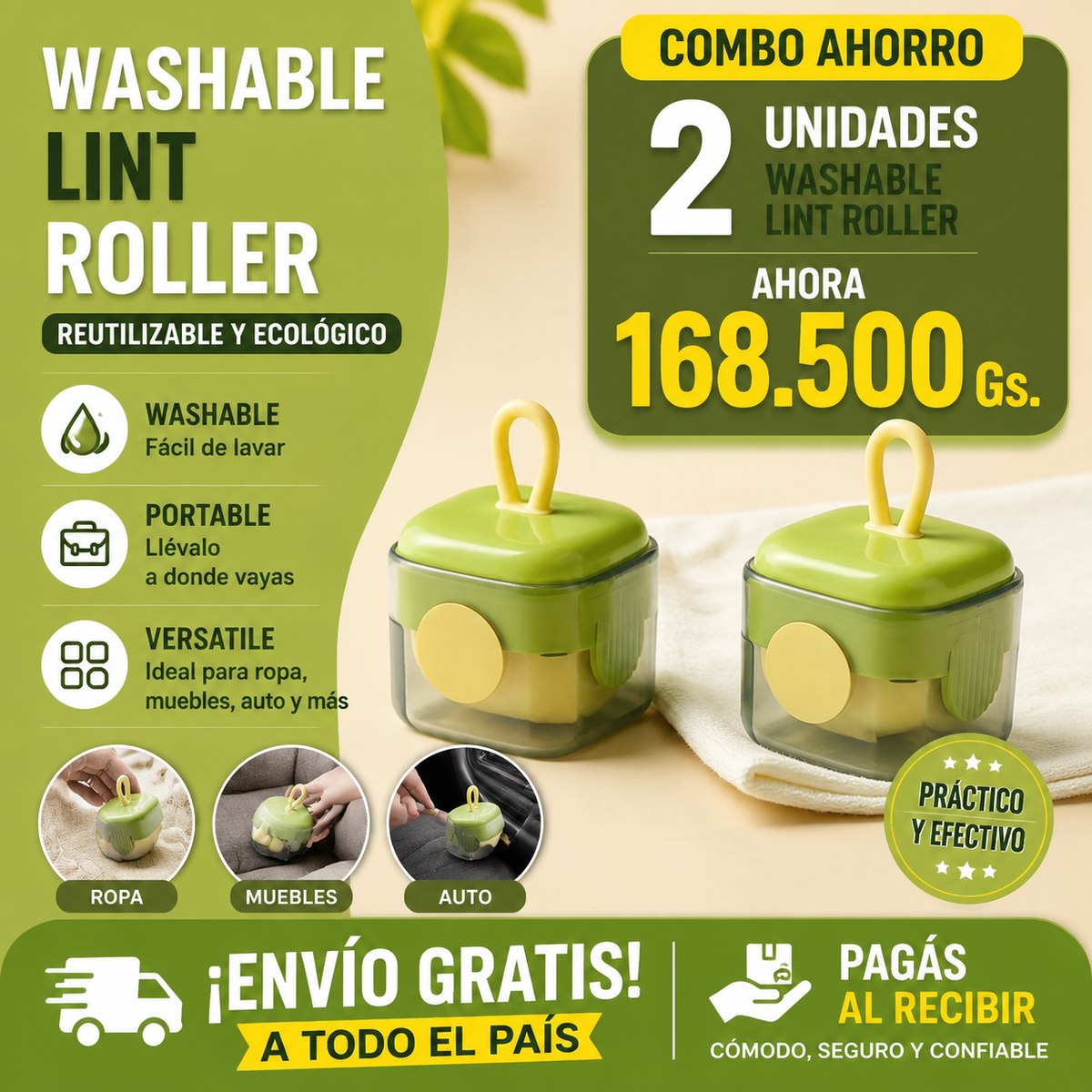 Lint Roller ( Combo 2 unidades )