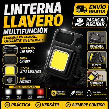 Llavero Linterna MULTIFUNCION