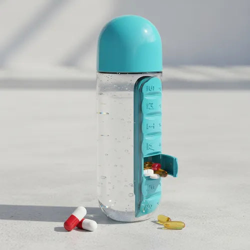 MedBottle: Practicidad y Salud, Todo en una Botella con Organizador