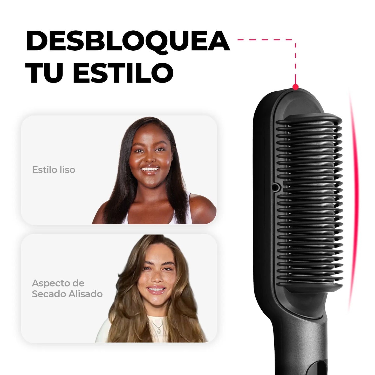 Cepillo Alisador de Pelo – Alisado Rápido y Sin Frizz