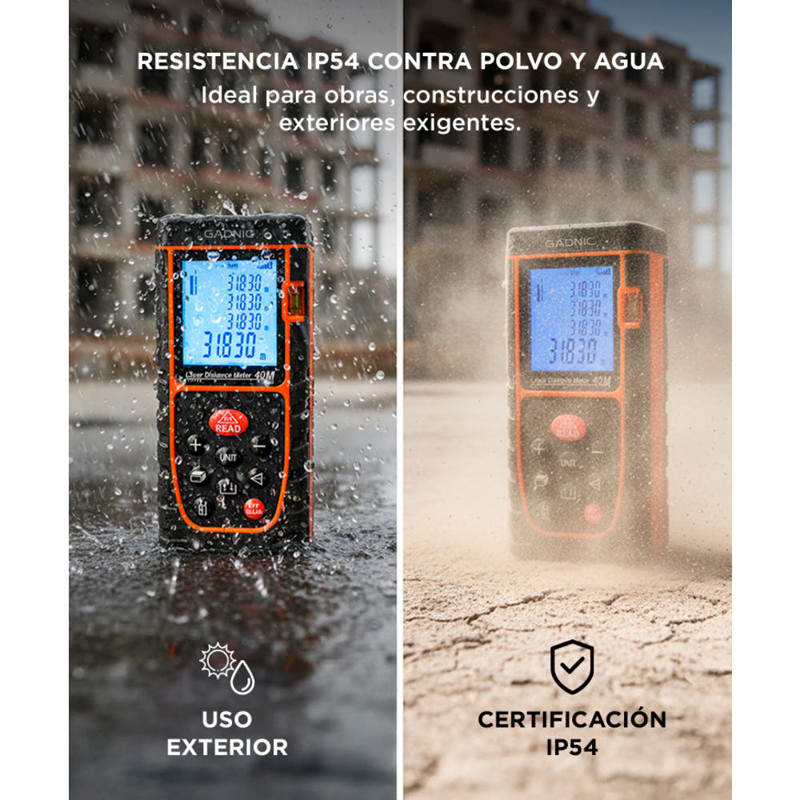 "LaserPro 40X – Tu Medición Perfecta en un Clic"
