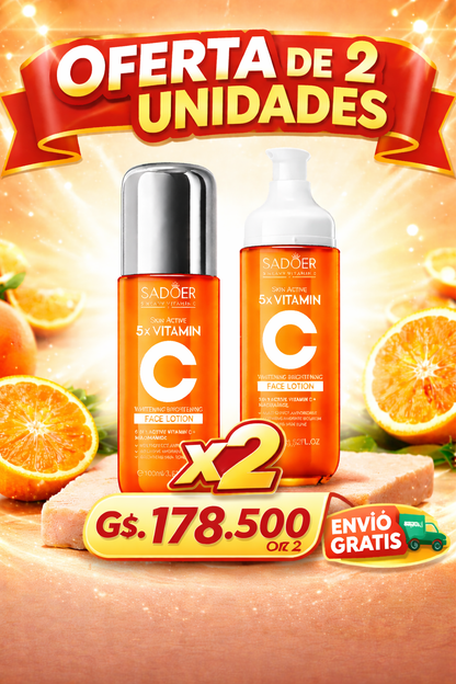 Loción facial 5x Vitamina C SADOER – Hidratante, reparadora e iluminadora