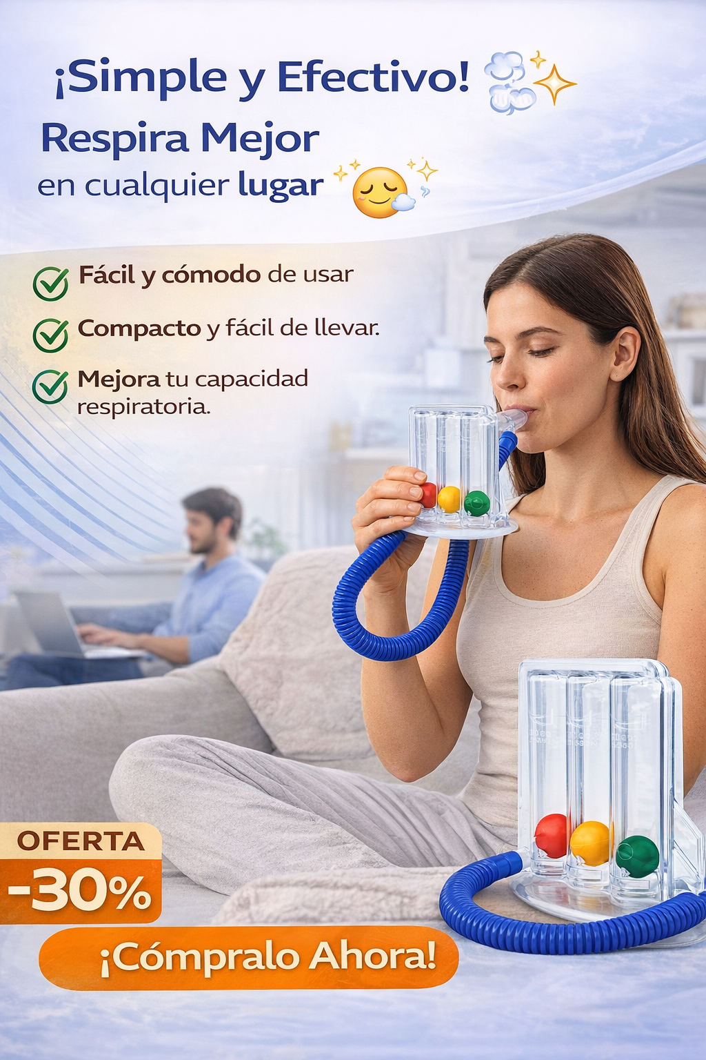 Ejercitador De Respiracion Pulmonar